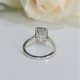 thumbnail image 3 of 3.00 Carats Emerald Cut Moissanite Wedding Ring /18K White Gold Plated ring/ Halo Engagement Ring/ Bridal Gift Ring / Anniversary Gift for Her, 3 of 5