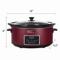 thumbnail image 3 of 6QT Red Slow Cooker with Casserole for Family Dinner, 3 of 5
