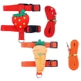 thumbnail image 1 of Cat Harness and Leash, 2Piece Adjustable Set, Rabbit and Small Animal Harness and Leash, Carrot Strawberry Pattern, 1 of 5