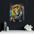 thumbnail image 4 of Nawypu  Animal Pictures Graffiti Canvas Wall-Art For Bedroom - Lion Pictures Wall Decor for Teen Boys Bedroom - Colorful Wall Art Ready To Hang Size, 4 of 4