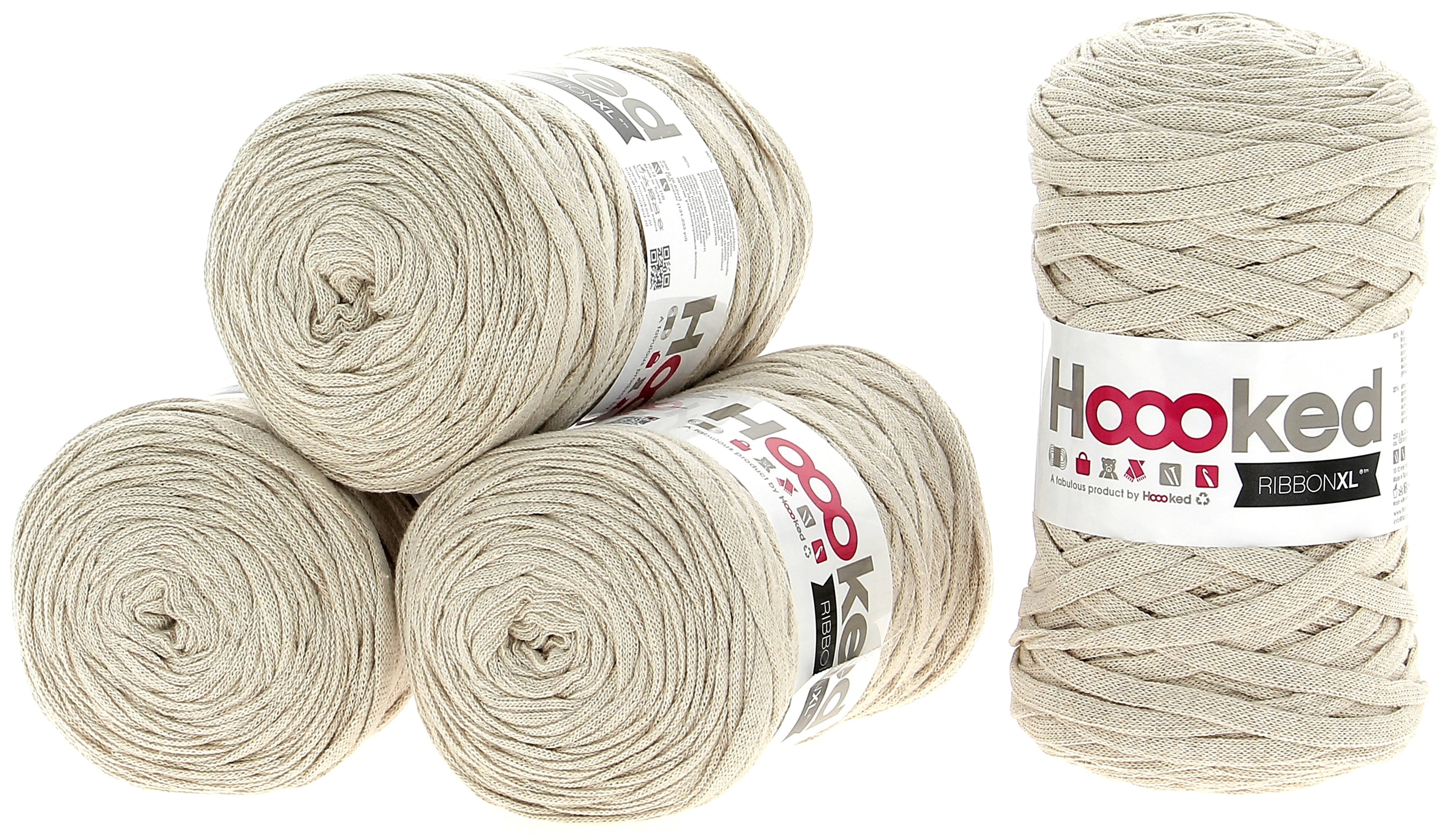 Hoooked Ribbon XL Yarn 4/PkSandy Ecru