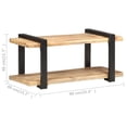 thumbnail image 4 of vidaXL TV Cabinet and TV Stand 90x40x40 cm Rough Mango Wood, 4 of 5