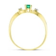 thumbnail image 5 of 14k Yellow Gold Oval Emerald And Diamond Ring, 5 of 6