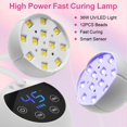 thumbnail image 2 of Lámpara LED UV para uñas CGBE, 36 W, mini lámpara inalámbrica de curado con flash, 2 of 9