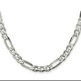 thumbnail image 3 of Auriga 925 Sterling Silver 6.75 mm Figaro Chain Necklace for Mens 30", 3 of 5