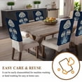 thumbnail image 4 of Wild Plants Chair Covers Set of 8 Mushroom Leaves Navy Blue Chair Back Covers Stretch Removable Washable Slipcovers Protector for Dining Room Kitchen Party Decor, 4 of 5