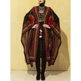 thumbnail image 2 of Vestido tipo kimono con estampado bohemio de talla grande con mangas de murciélago para verano y primavera de 2024, ropa de playa holgada para mujer, pareo, 2 of 4
