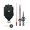 010 black red, variant on WINDLAND Sweep Type Silent Wall Clock Movement Hour Minute Second Needle Mechanism Replacement Quartz Clock Repair Accessories