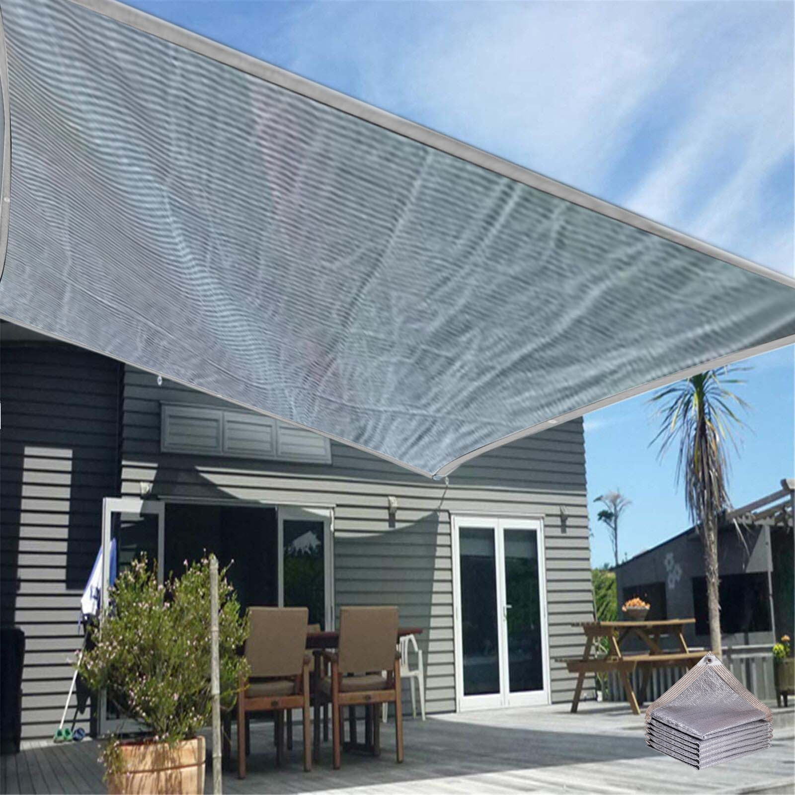 Xecvkr Sunshade Heat Insulation Outdoor Net Polyethylene UV Blocker Weather Resistant Garden Patio Greenhouse Plants Protection Shade Cloth 1 Pack Silver