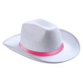 thumbnail image 5 of Cowgirl Hats Comfortable Western Cowboy Hat for Bridal Shower Girls Festival White Pink, 5 of 8