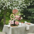 thumbnail image 4 of asddcavvf Tiered Mini Spring Tray Decorations Fresh Kitchen Home for Easter Wood Market Flat Flower Summer Summer Tiered Tray 3D Desktop Ornament Two Tier Tray Small, 4 of 7