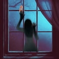 thumbnail image 4 of Pegatinas de pared de Halloween, silueta de fantasma femenino, pegatinas de ventana de Halloween, pegatinas de decoración de pared de terror con ambiente festivo, 4 of 6