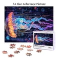 thumbnail image 6 of 500 PCS 500 Piece Vibrant Jigsaw Colorful Fluorescent Jellyfish,Enjoy The Puzzle Solving Process,Vibrant Colors Bring A Unique Visual Experience,Exquisite Jellyfish Wooden Puzzle As Home Decoration, 6 of 6