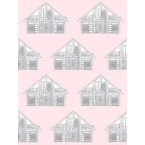 Dreamhouse Classic Removable Vinyl Wallpaper by Barbie - Pink