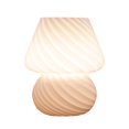 thumbnail image 2 of Press Button Control Night Light Stripped Glass Bedroom Nightstand USB Table Lamp for Home Decoration , White, 2 of 8