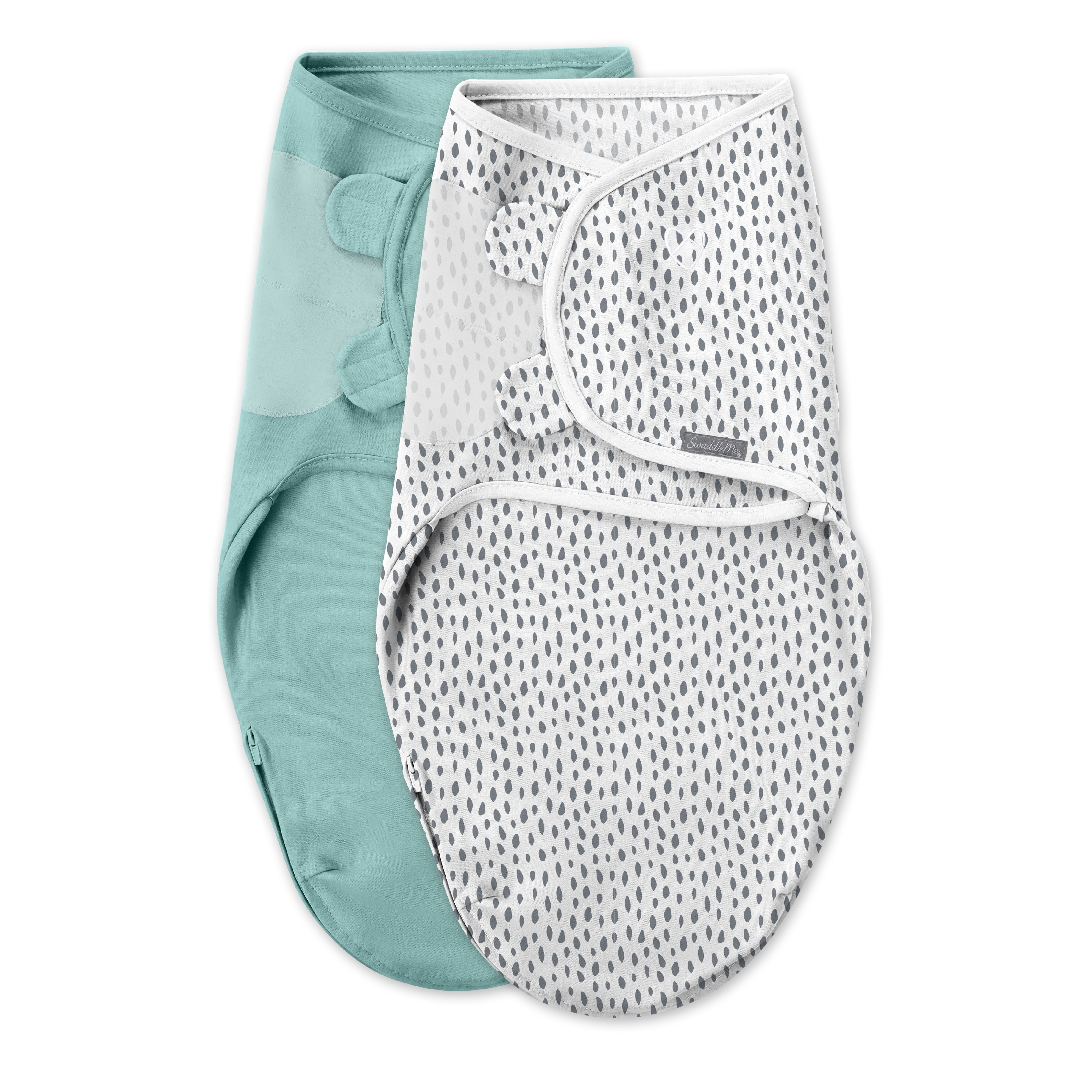 SwaddleMe Easy Change Swaddle  Size Small/Medium, 0-3 Months, 2-Pack (Snow Leopard)