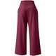 thumbnail image 5 of pantalones de pierna ancha de lino de algodón de verano para mujer pantalones palazzo sueltos con bolsillo cintura elástica botón pantalones casuales vino / m, 5 of 5
