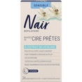 thumbnail image 2 of Nair Wax Ready Hair Removal Strips for Face, Unscented for Sensitive Skin with White Lily, 24 Strips + 2 Finishing Wipes, Packaging May Vary, 2 of 7