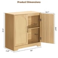 thumbnail image 2 of TROPOW Sideboard Buffet Cabinet - Credenza Storage with 2 Rattan Doors and Shelves, Modern Console Table Accent Coffee Bar Cabinet for Living Room, Kitchen, Hallway, Dining Room, Entryway, 2 of 8