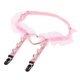 thumbnail image 5 of Liga De Pierna De Cuero PU Con Clips Banda Elástica Tirante De Medias Forma Corazón Para Mujer Rosado Macarena Cinturón de liga elástico, 5 of 8