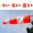 thumbnail image 3 of Red+White Airport Windsock Rip-Stop Polyester Wind Measurement Sock Bag, 3 of 9