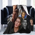 thumbnail image 1 of Hayden Christensen Collage Blanket Flannel Lightweight Fleece Blankets Bedding for Bed Sofa Couch Decor Black 40"X30", 1 of 7