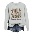 thumbnail image 1 of Huaizzzy T-Shirt à Manches Longues pour Femmes, Col Rond, Imprimé, Fermeture Éclair devant, Chandails en Molleton de Noël Décontractés, 1 of 4