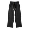 thumbnail image 5 of Wide Leg Sweatpants Men Elastic Waist Straight Leg Loose Fit Casual Sweat Pants Trousers with Pockets, 5 of 6