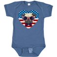 thumbnail image 3 of Inktastic Pug Dog Patriotic US Flag Heart Boys or Girls Baby Bodysuit, 3 of 5