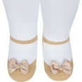 thumbnail image 2 of Baby Emporio-Baby girl Mary Jane tights with shoe look-sparkle-cotton-0-6 Months -SPARKLE/GOLD BOW, 2 of 5