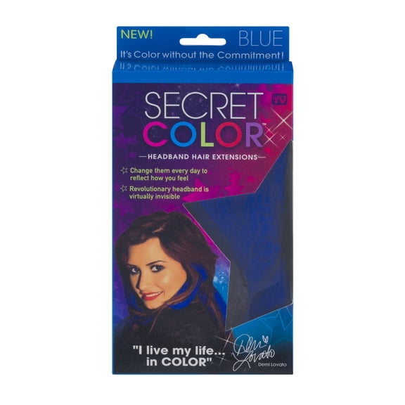 Secret Color Headband Hair Extensions Blue!, 1.0 CT