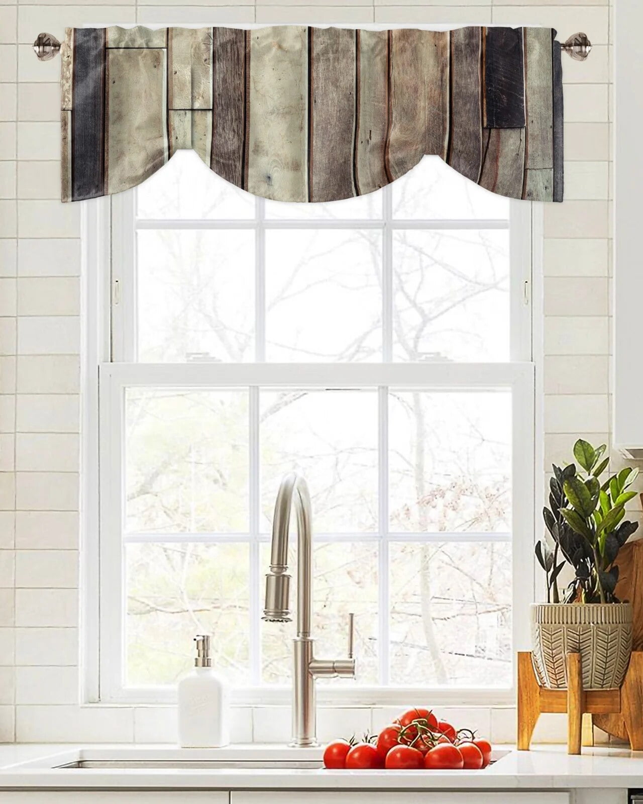 Tie Up Valance for Kitchen Living Room Farmhouse - Easter Gnome Under The Eggs Tree Linen Texture Rod Pocket Adjustable Tie-up Shade Valance f並行輸入 How to Tie Up Valance Curtains the Right Way (Step-by-Step Video