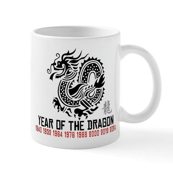 CafePress - Chinese New Year Of The Dragon Mug - 11 oz Ceramic Mug - Novelty Coffee Tea Cup