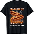thumbnail image 2 of 100% Cotton Unisex Call Me The Vet Cause I Be Funny Hard Hot Dog Meme B00tleg T-Shirt, 2 of 5