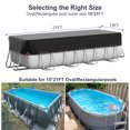 thumbnail image 2 of COSYUMI 15X21FT Rectangular Pool Cover, Solar Pool Covers with Winch & Cable for Rectangular Above Ground Pool, 420D Oxford UV Resistant, Waterproof, Snowproof Windproof for All Season, 2 of 11