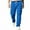 Blue, variant on qelini Cargo Sweatpants for Men Elastic Waist Drawstring Pants Solid Straight Leg Pants Casual Trendy Trousers