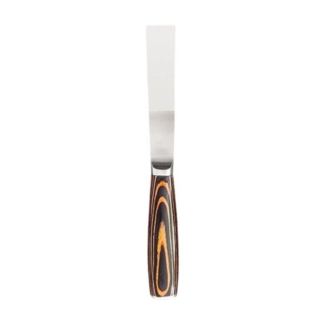 Stainless Steel Putty Shovel Set with Wood Color Handles for Drywall Repair 1Inch