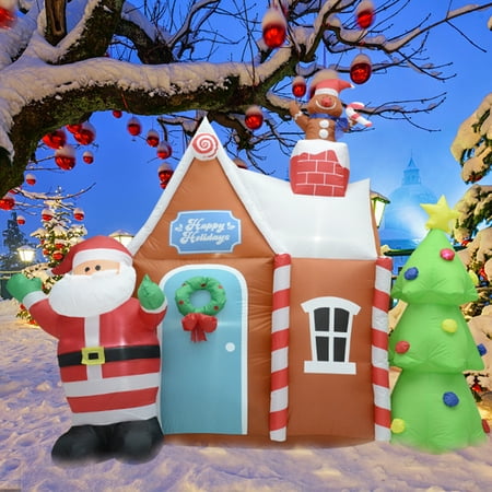 Fashionlite 6 Feet Inflatable Santa Claus With Christmas Tree And