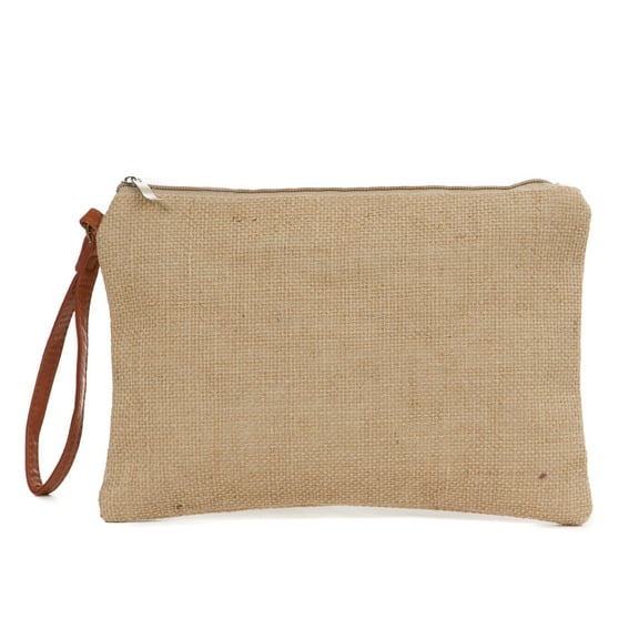 Toiletry Burlap Cosmetic Bag
