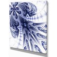 thumbnail image 2 of Fleur Fractale Bleu Foncé Symmétrique - Impression sur Toile Florale, 2 of 3
