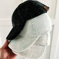 thumbnail image 6 of CC Stone-Washed Corduroy Criss-Cross Back Women Ponytail Cap Hats, 6 of 21