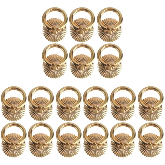 MERRYHAPY Golden Round Cabinet Pulls - European Style for Home Use 18Pcs
