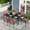 Red, variant on Sophia & William Outdoor 7-Piece Patio Dining Set Metal Expandable Table Set with 6 Brown Textilene Chairs