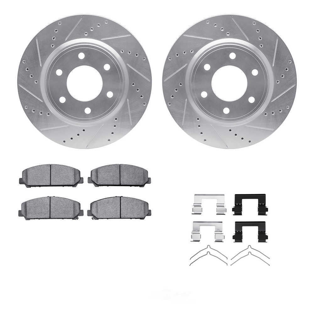 DFC 5000 Euro Ceramic Brake Pads and Hardware Kit - Archived 7512-68018 DFC Rotors-Drilled and