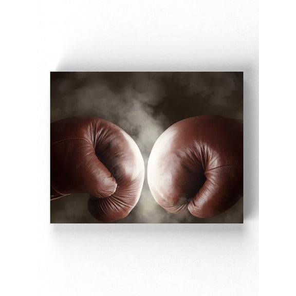 Boxing Gloves In The Dark Wrapped Canvas -Image by Shutterstock,