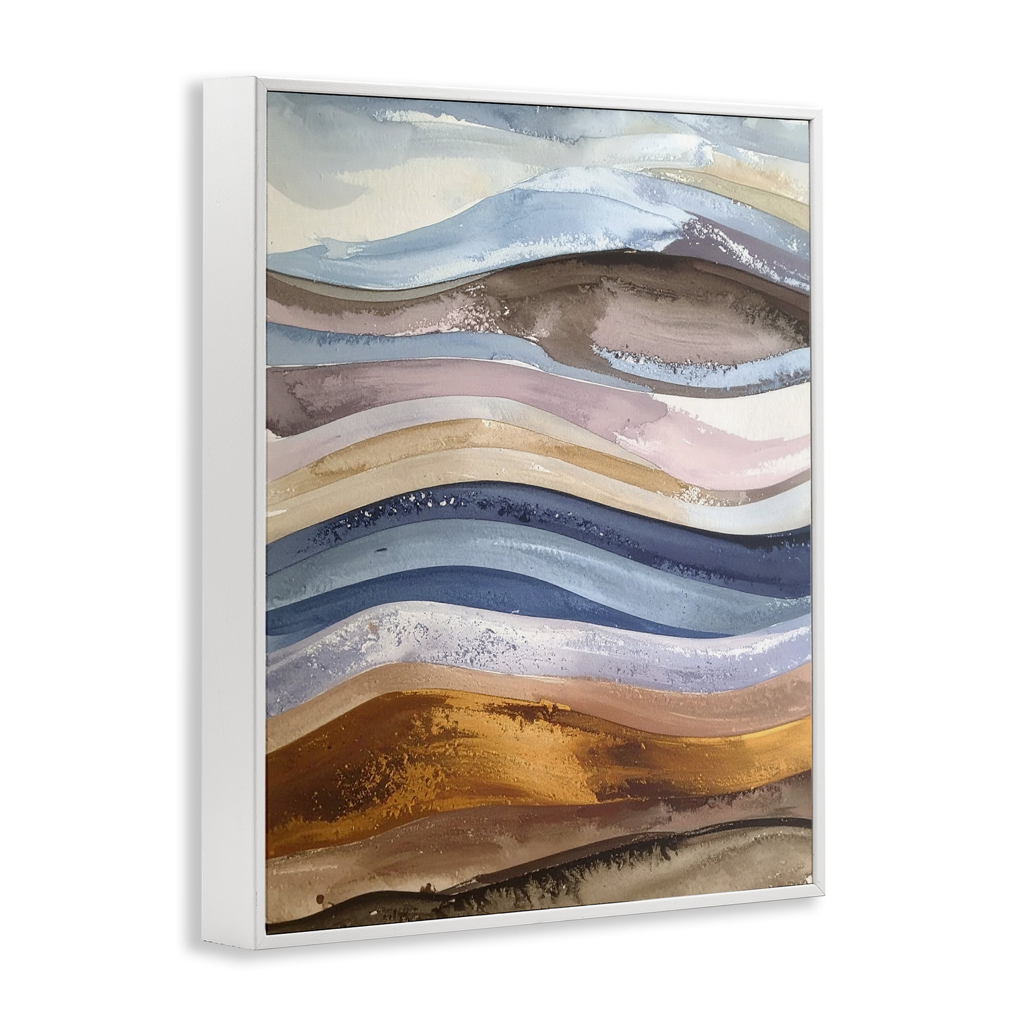 Stupell Industries Ocean Flow Layers White Framed Giclee Art, design by Alonza Saunders