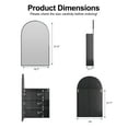 thumbnail image 2 of 20x31 Arched Medicine Cabinet Bathroom Mirror,Brushed Black Mirror Cabinet with Storage,Adjustable Shelves, Wall Mounted Only, Modern Bathroom Storage, 2 of 7