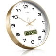 thumbnail image 4 of Reloj de pared TIMESS de 10 cm, no hace tictac, silencioso y con calendario perpetuo, 4 of 5