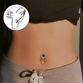 thumbnail image 5 of K-KED Cartilage Earring Clip Fake Belly Button Ring Body Navel Delicate Jewelry For Women -5, 5 of 9