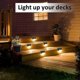 thumbnail image 3 of 8pcs Led Solar Motorized Fence Lights Wall Step Path Decking Outdoor Garden Durable Lamp Black, 3 of 5